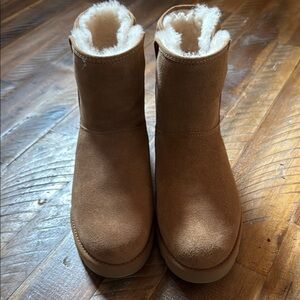 UGG Tan Winter Boots with Plush Lining